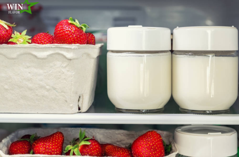 bột kem béo làm sữa chua ủ trong tủ lạnh sẽ ra thành phẩm thơm ngon